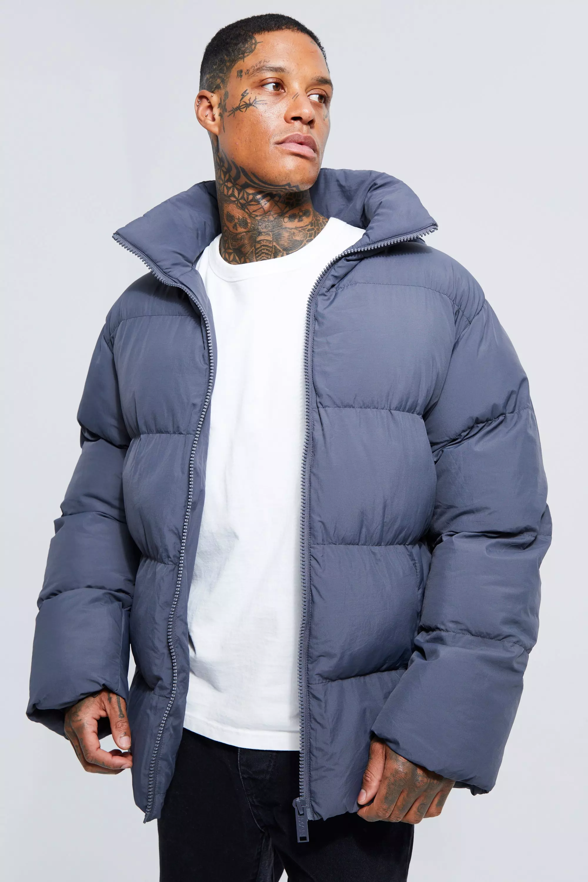 Oversized puffer with hot sale hood